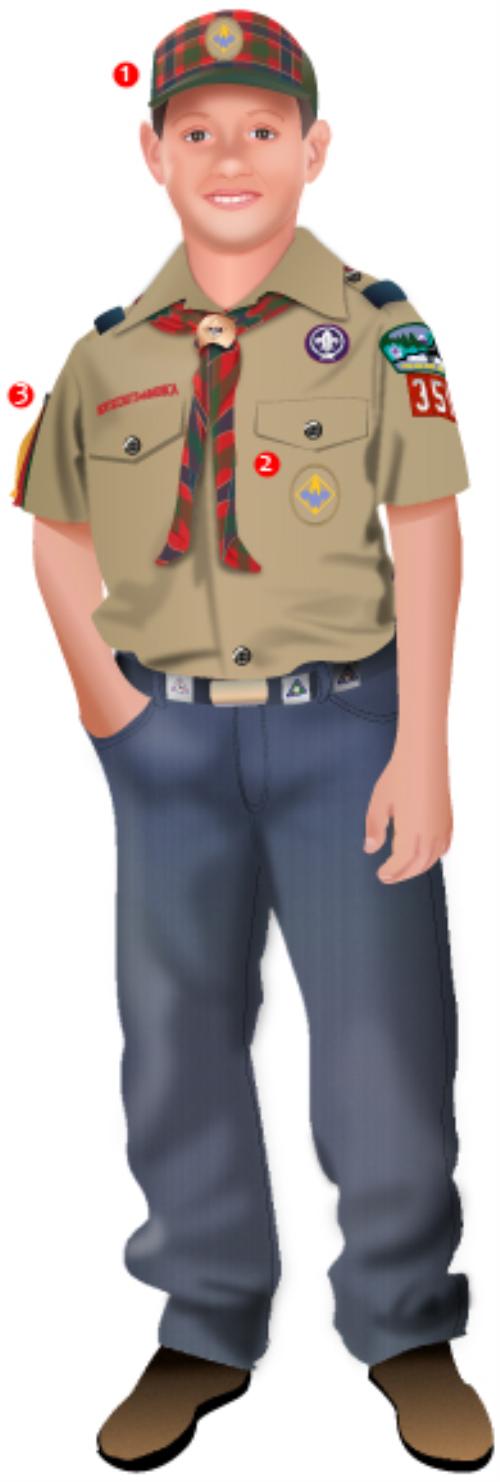 Webelos Cub Scout Uniform Patch Placement